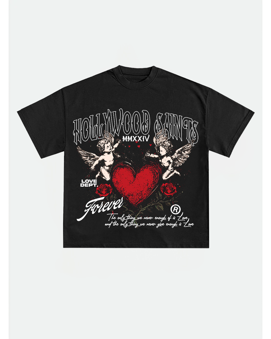 Hollywood Saints "Forever Love" Cherub Heart Tee