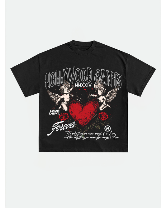 Hollywood Saints "Forever Love" Cherub Heart Tee