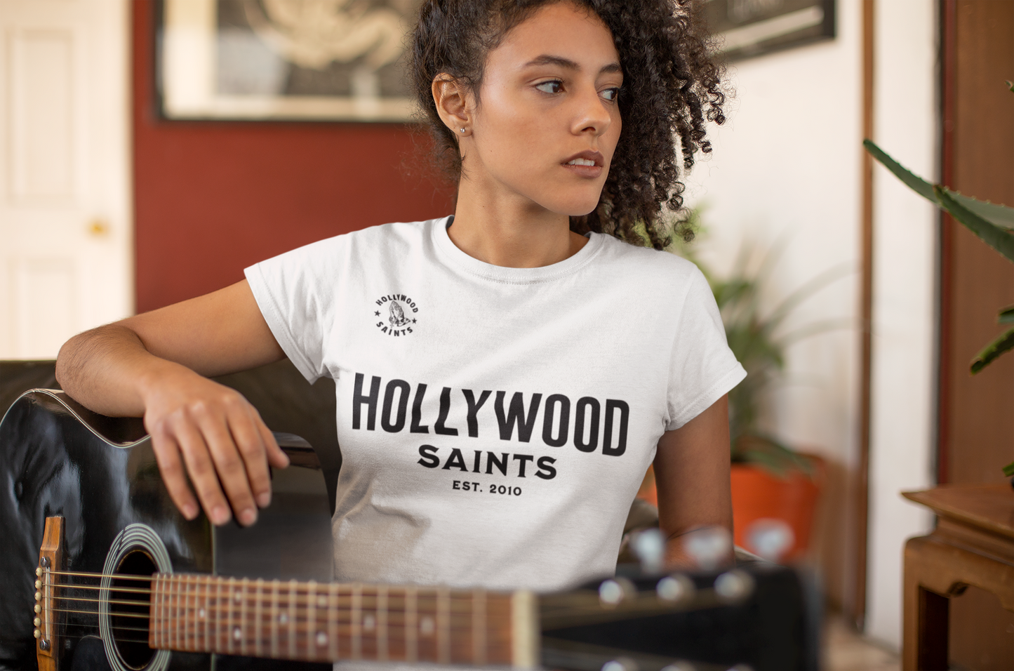 hollywoodsaints Black Essentials t shirt