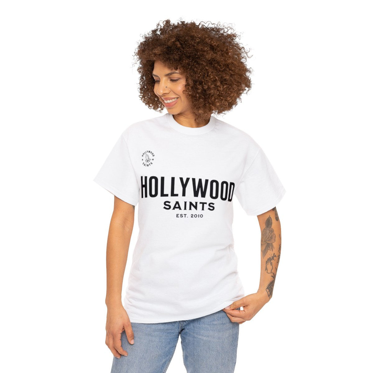 hollywoodsaints Black Essentials t shirt